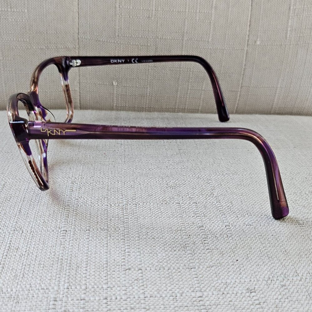 DKNY Women Eyeglass Brown Purple Clear Marble Swirl Wayfarer Glasses 57[]16 140 - Picture 10 of 16